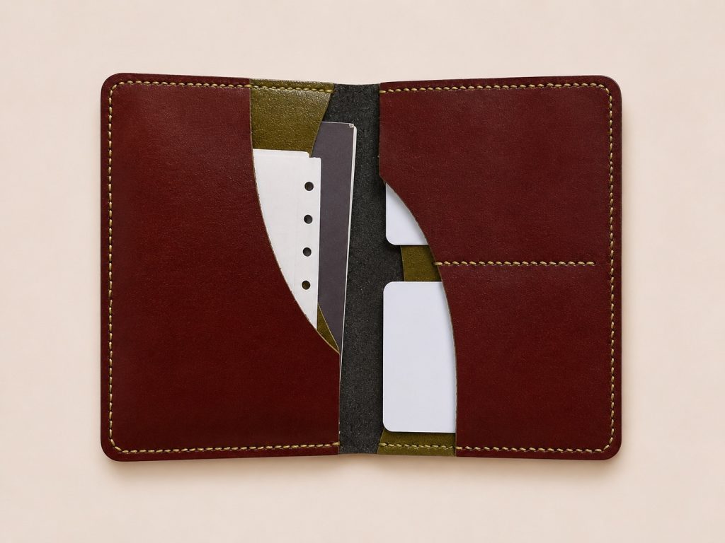 4-hour-leather-workshop-hoi-an-burgundy-olive-passport-wallet-with-cards